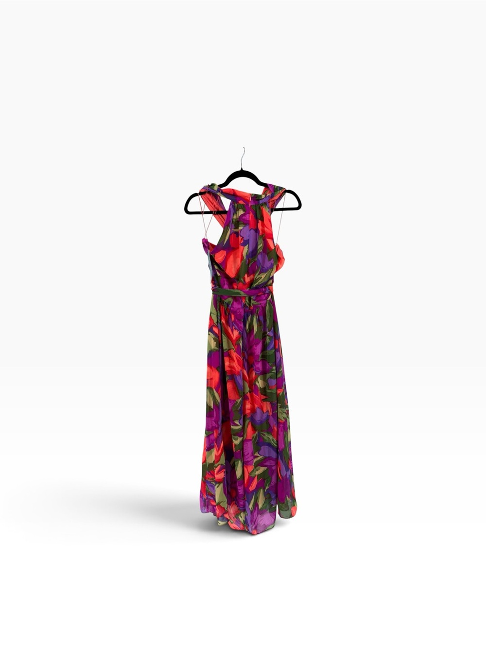 New LONDON TIMES WOMAN FLORAL Halter Maxi Dress size 14W - Picture 2 of 5
